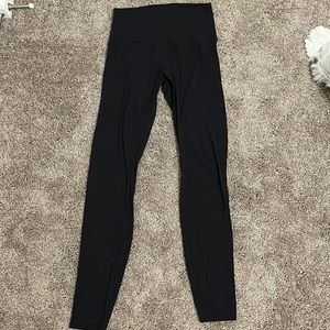 Black lululemon align leggings size 6, worn 2 times, just does not fit me!